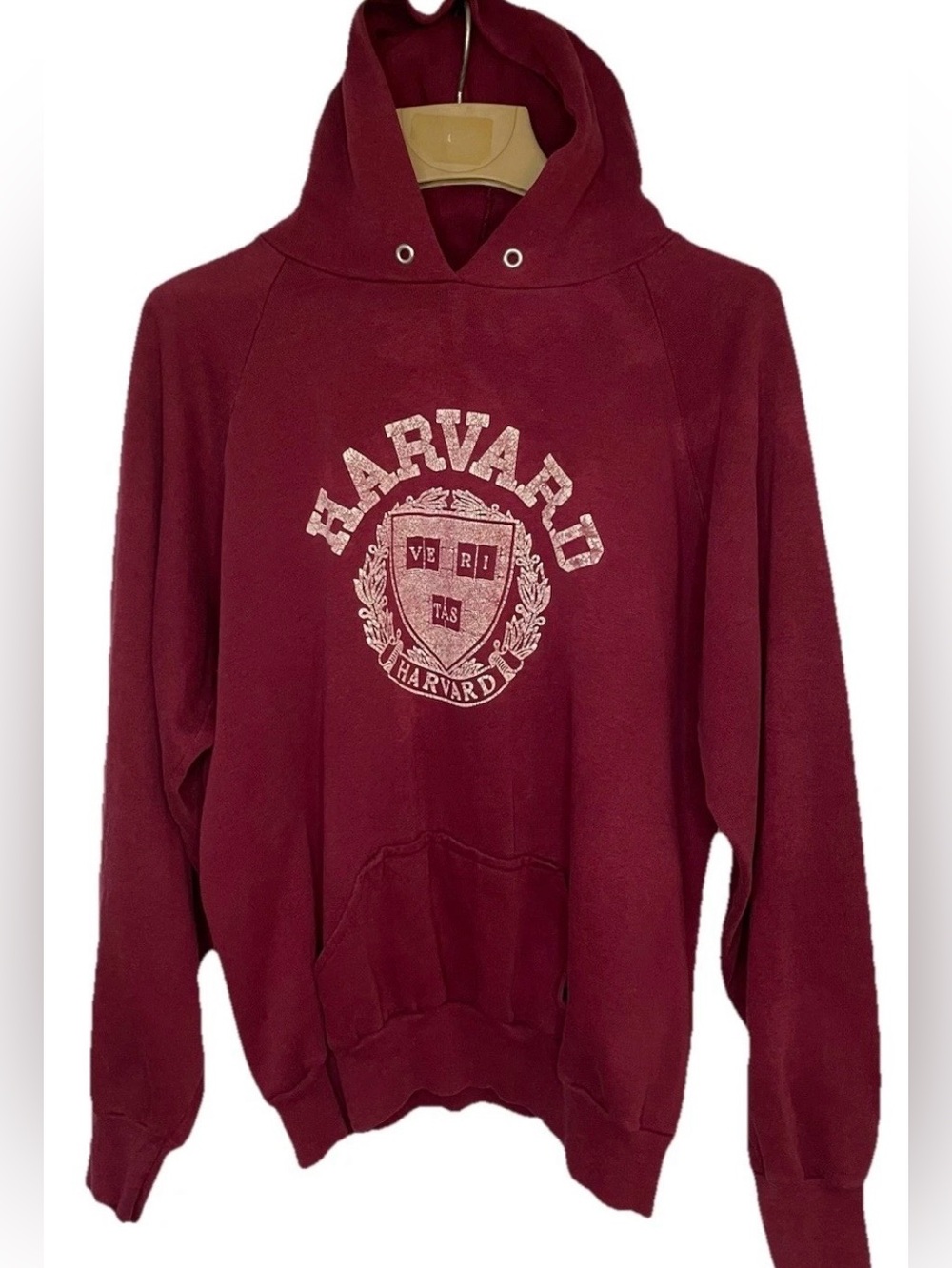 Harvard Vintage Sweatshirt Pullover Hoodie with Crest